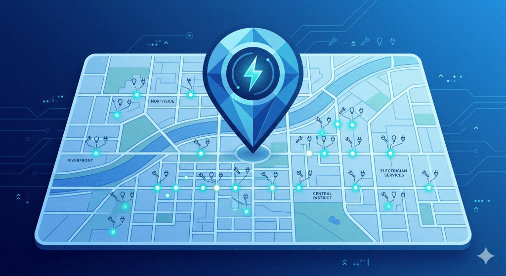 local SEO strategy for electrician website builder
