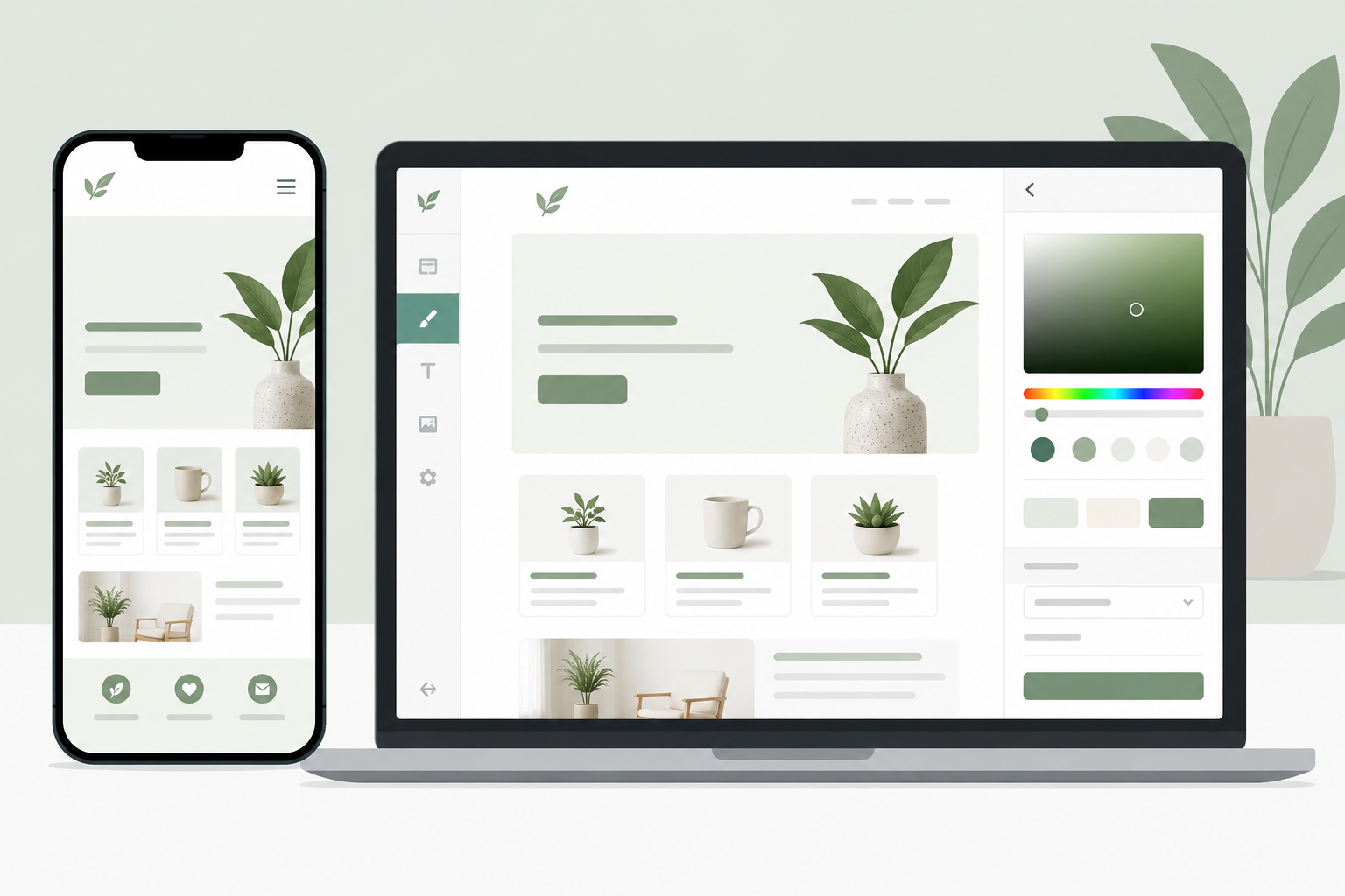 Responsive WordPress theme preview on mobile and desktop — customize WordPress theme without coding