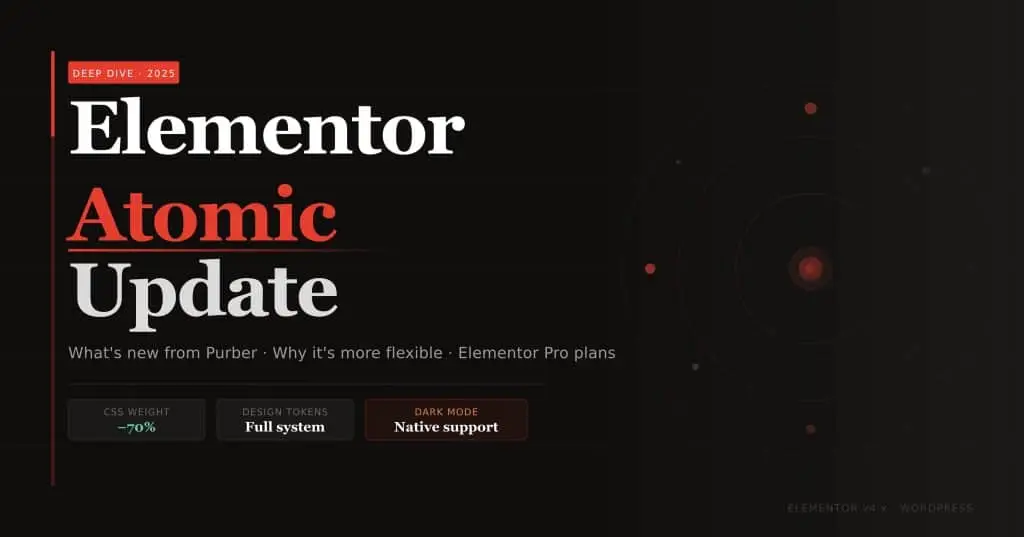Elementor atomic update 2026