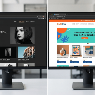 wordpress theme visual comparison